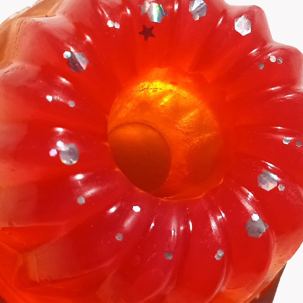 Fiery-orange soap glow